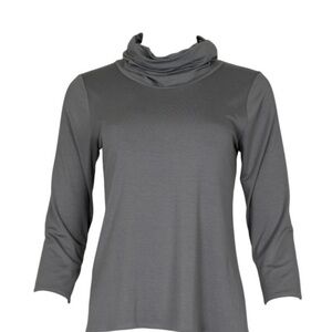 Salaam Stella Gray Cowl Neck Top NWT